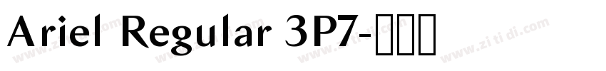 Ariel Regular 3P7字体转换